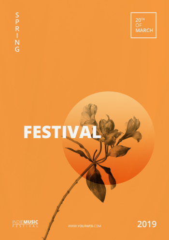 Spring festival poster template Free Psd