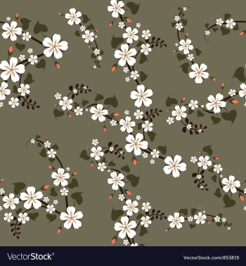 Spring floral pattern vector image Spring floral pattern vector image