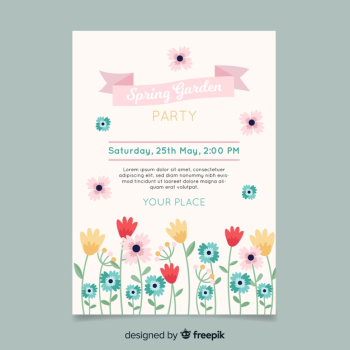 Spring party poster template Spring party poster template
