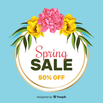 Spring sale background Spring sale background