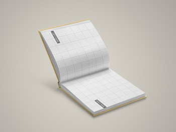 Square book mockup