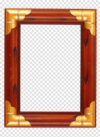 Square brown wooden frame, frame Wood, Metal edge Wooden frames transparent background PNG clipart