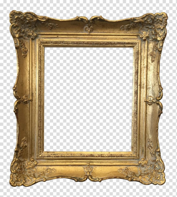 Square brown wooden frame, Frames Gold Vintage clothing , vintage frame transparent background PNG clipart