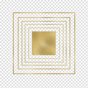 Square gold box illustration, Love frame Beauty Kindness, Golden Square transparent background PNG clipart