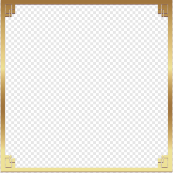 square gold-colored frame illustration, Square Angle Yellow Pattern, golden square frame, frame, golden Frame, trendy Frame png