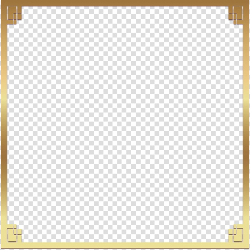 Square gold-colored frame illustration, Square Angle Yellow Pattern, golden square frame transparent background PNG clipart