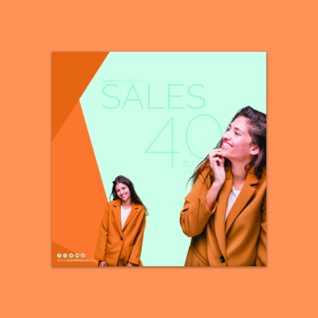 Square sales banner template Free Psd Square sales banner template Free Psd
