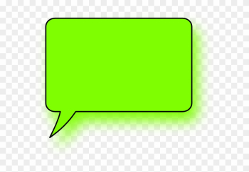 Square Speech Bubbles - Green Text Bubble Png