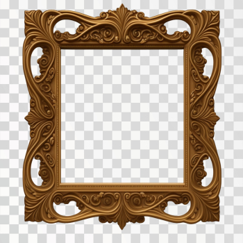 Square Wood frame PNG transparent