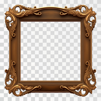 Square Wood frame PNG transparent