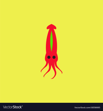 Squid icon simple of squid icon vector image Squid icon simple of squid icon vector image
