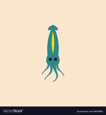 Squid icon simple of squid icon vector image Squid icon simple of squid icon vector image