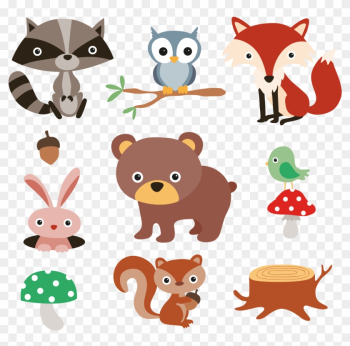 Squirrel Raccoon Cartoon Forest - Free Woodland Animal Owl Clipart Squirrel Raccoon Cartoon Forest - Free Woodland Animal Owl Clipart