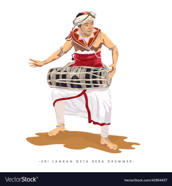 sri lankan traditional geta bera drummer