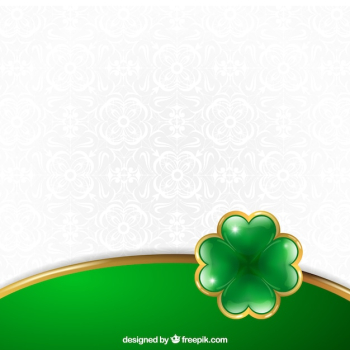 St Patrick background with a bright clover 