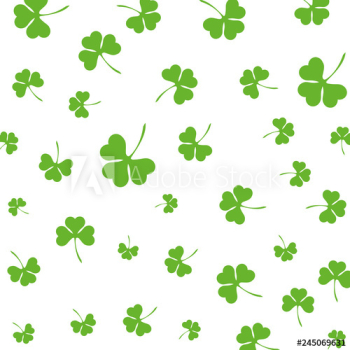 st patrick clovers leafs pattern