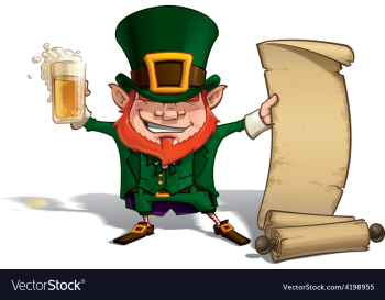 					St Patrick Scrol vector image														