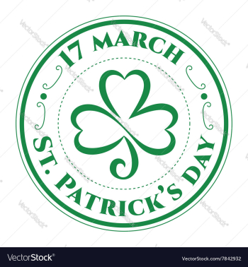  					St patrick stamp vector image														