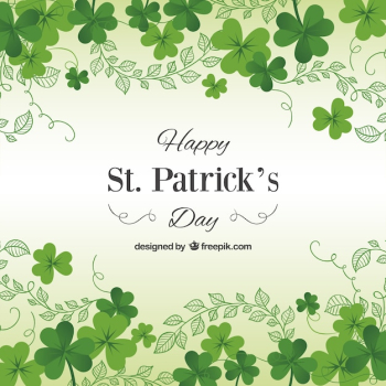 St Patricks day card with shamrocks St Patricks day card with shamrocks