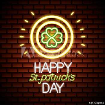 st patricks day neon