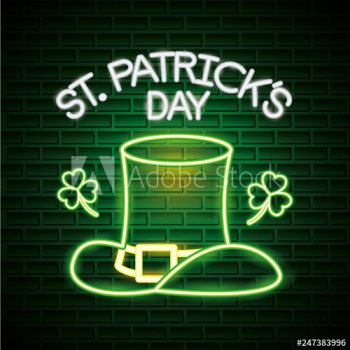 st patricks day neon