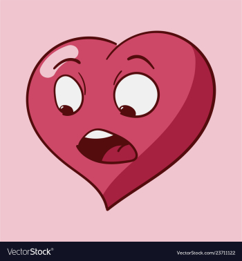 St valentines cartoon heart character emotions vector image St valentines cartoon heart character emotions vector image