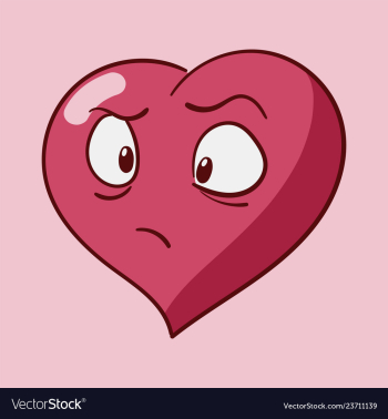 St valentines cartoon heart character emotions vector image St valentines cartoon heart character emotions vector image