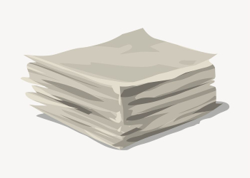 Stack of papers clipart, stationery | Free PSD - rawpixel