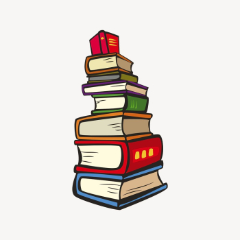 Stacked books clipart, stationery illustration | Free Vector - rawpixel