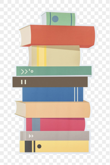 Stacked books png sticker, education, | Free PNG - rawpixel