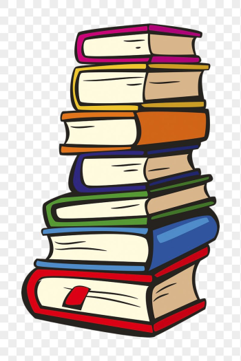 Stacked books png sticker, transparent | Free PNG - rawpixel