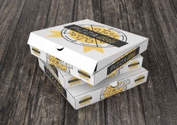 Stacked pizza box mockup Free Psd