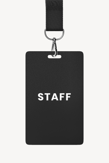 Staff card mockup, black 3D | Free PSD Mockup - rawpixel