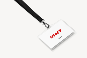 Staff card mockup, black & | Free PSD Mockup - rawpixel