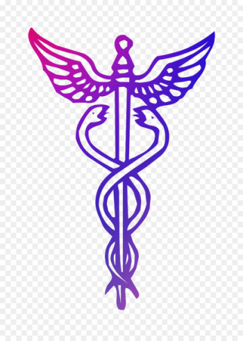 Staff of Hermes Caduceus as a symbol of medicine Rod of Asclepius -  