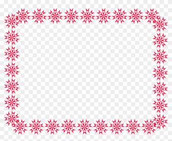 Stamp Clipart Landscape Border - Red Snowflake Page Border Stamp Clipart Landscape Border - Red Snowflake Page Border