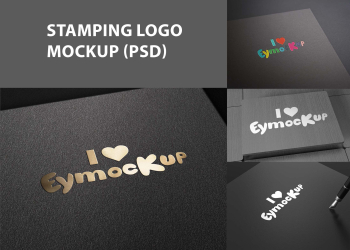 Stamping Logo Mockup (PSD)