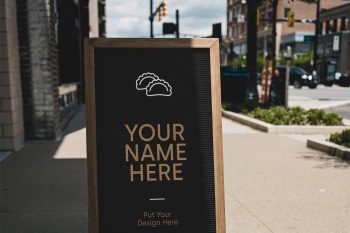 Stand PSD Mockup your name here put your design here 點: Stand PSD Mockup your name here put your design here 點: