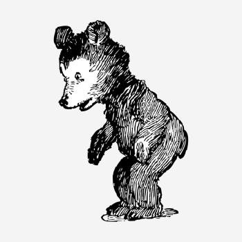 Standing bear cub hand drawn | Free Photo - rawpixel Standing bear cub hand drawn | Free Photo - rawpixel