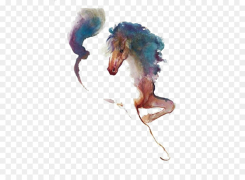 Standing Horse The Art of Painting Watercolor painting Pony - horse 