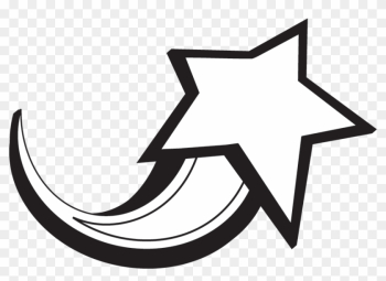 Star Black And White Black And White Star Clipart - Shooting Star Clipart Free