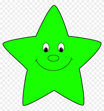 Star Clipart - Green Star Face