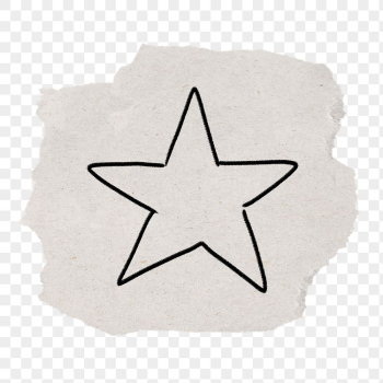 Star doodle png sticker, torn | Free PNG - rawpixel