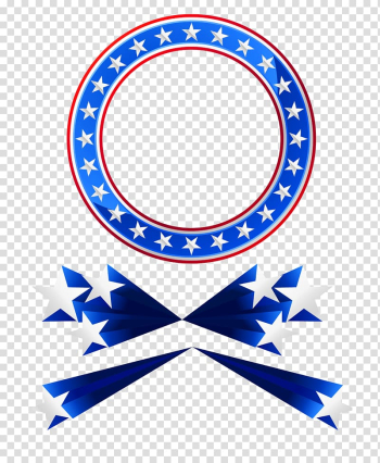 Star frame , American Oval Frame and Stars Decor , round blue and white with stars logo transparent background PNG clipart