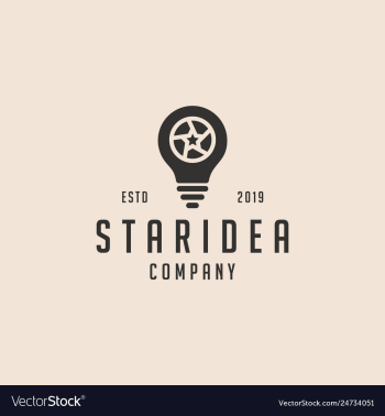 Star idea logo icon vector image