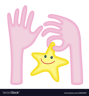 star in hands isolated star in hands isolated