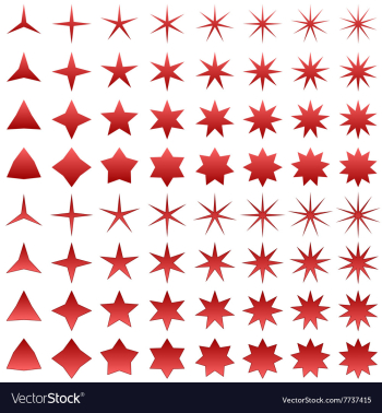 Star symbol set vector image Star symbol set vector image