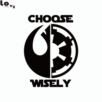 Star Wars Car Sticker Dark Side Light Side Choose Wisely Car Decal ...