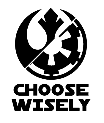 Star Wars Light Dark Side Jedi Sith Choose - Black Pearl Custom Vinyls