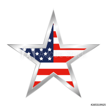 star with united states of america flag star with united states of america flag